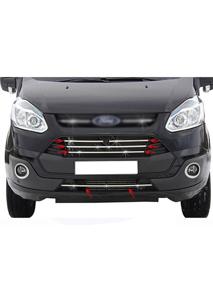 Ford Tourneo Custom Uyumlu Ön Panjur 5 Parça P. Çelik 2012-2017 fiyatları