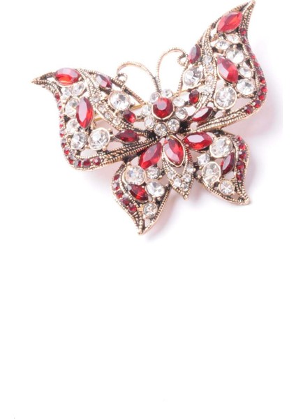 Broş Fıgurlu Otantık Desenli Bronz Kristal Taşli fiyatları