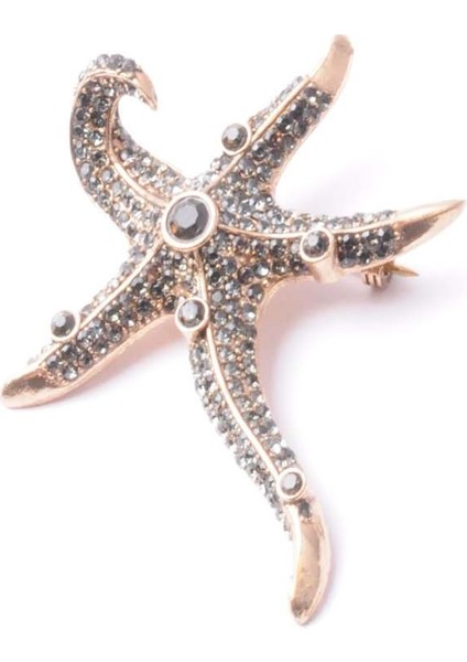 Broş Fıgurlu Otantık Desenli Bronz Kristal Taşli fiyatları