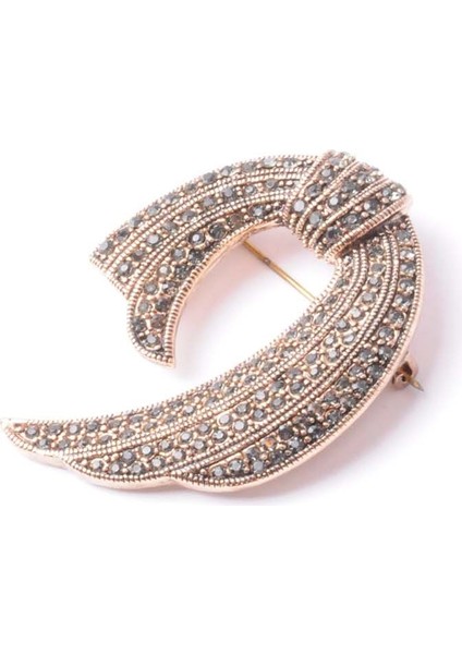 Broş Harf Simge Otantık Desenli Bronz Kristal Taşli fiyatları