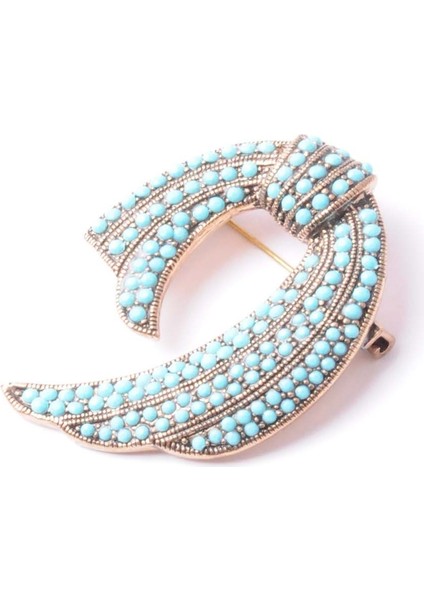 Broş Harf Simge Otantık Desenli Bronz Kristal Taşli fiyatları