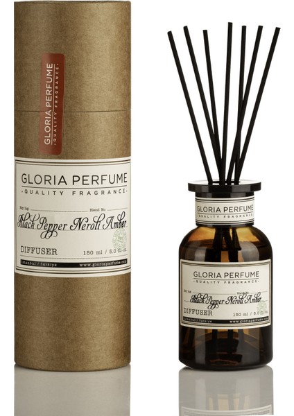 Gloria Perfume Black Pepper Neroli Amber  Bambu Çubuklu Oda Kokusu 150 ml