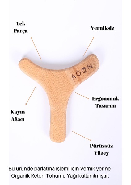 Y Form Ahşap Masaj Aleti
