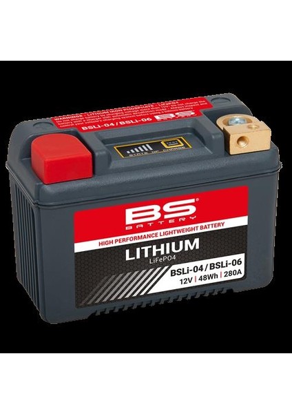 BS Battery Bs Bsli-04/06 2012-2016 Aprilia Srv 850 I.e. Abs Uyumlu Akü Lityum Akü