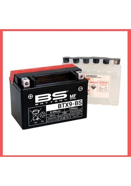 Btx9- 2014-2022 Bajaj Pulsar Rs 200 Uyumlu Akü Sulu Akü