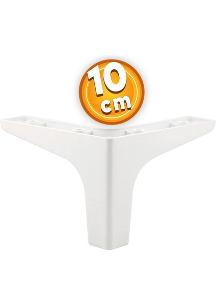 Lüks Mobilya Kanepe Sehpa Tv Ünitesi Koltuk Ayağı 10 cm Beyaz Baza Ayak