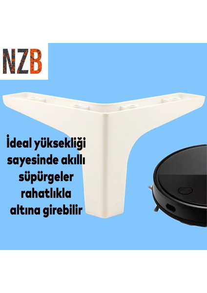 Lüks Mobilya Kanepe Sehpa Tv Ünitesi Koltuk Ayağı 10 cm Beyaz Baza Ayak fırsatları