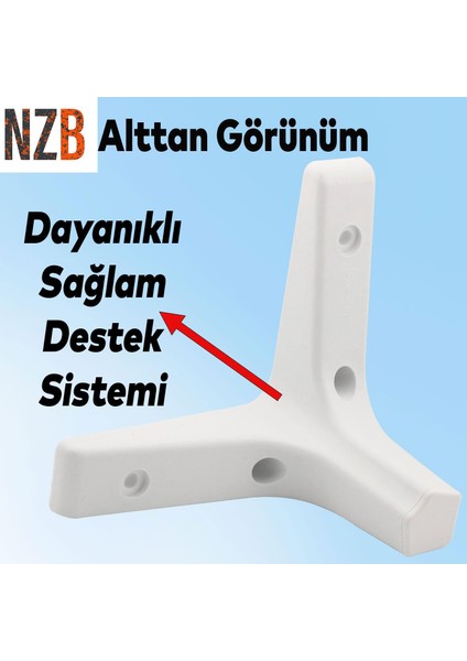 Lüks Mobilya Kanepe Sehpa Tv Ünitesi Koltuk Ayağı 10 cm Beyaz Baza Ayak indirimleri
