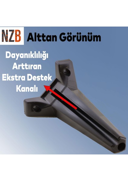 Lüks Mobilya Kanepe Sehpa Tv Ünitesi Koltuk Ayağı 18 cm Siyah Baza Ayak fırsatları