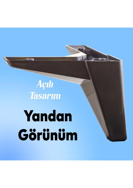 Lüks Mobilya Kanepe Sehpa Tv Ünitesi Koltuk Ayağı 14 cm Siyah Baza Ayak indirimleri