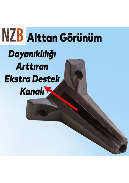 Lüks Mobilya Kanepe Sehpa Tv Ünitesi Koltuk Ayağı 12 cm Siyah Baza Ayak