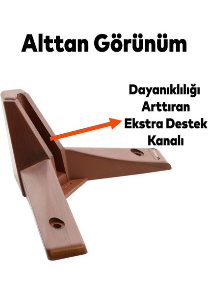 Lüks Mobilya Kanepe Sehpa Tv Ünitesi Koltuk Ayağı 14 cm Ahşap Desenli Kahverengi Baza Ayak
