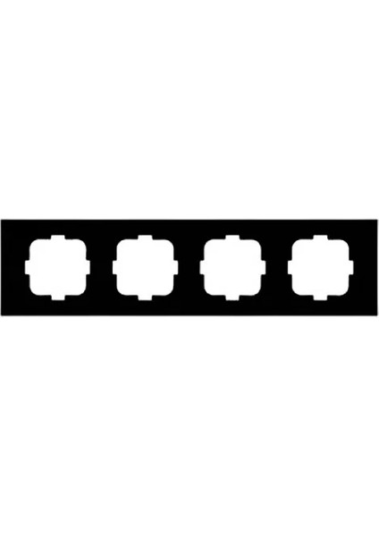 Siyah Grano Dörtlü Çerçeve 6 Adet