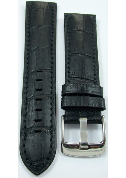 Bizon Deri Saat Kayışı 24MM Siyah Saat Kordonu Spor Kolçak fırsatları