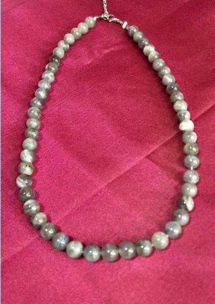 Labradorit Taşı 8 mm Kolye