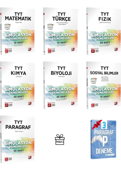 TYT Mat Türkçe Fizik Kimya Biyoloji Sosyal Paragraf Simülasyon Deneme