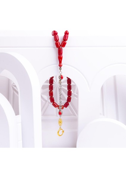 Kapsül Kesim Sıkma Kehribar Tesbih -Z3267