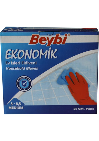 Ekonomik Eldiven Medium 8-8,5 / 25'li Paket