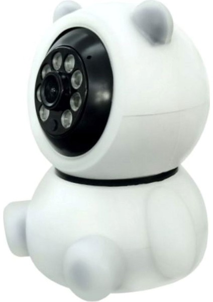 Panda Görünümlü 360° 1080P Ip Güvenlik Kamerası Gece Görüşlü Bebek Bakıcı Ip Wifi Kamerası