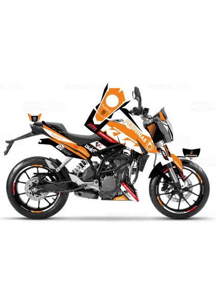 Ktm Duke 250 Petronas Design Turuncu Sticker Set