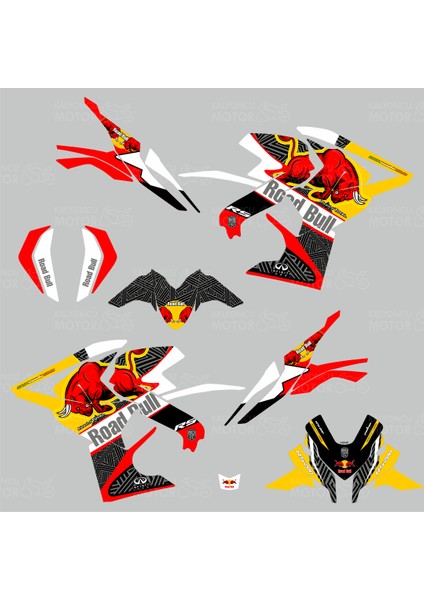 Bajaj Pulsar RS 200 Road Bull Sticker Set fiyatları
