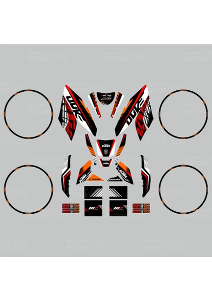 Ktm Duke 125 Raceline Design Sticker Set (2011-16)
