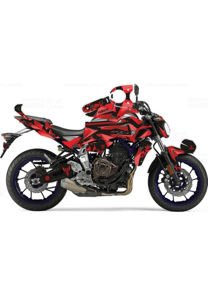 Yamaha mt 07 Colorful Camo Design Sticker Seti