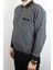 Giyim Erkek Polo Yaka Cepli Regular Kalıp Selanik Örgü Gri Sweatshirt SLN100 2