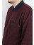Giyim Erkek Polo Yaka Cepli Regular Kalıp Selanik Örgü Bordo Sweatshirt SLN100 4