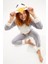 Kadın Gri Penguen Arka Fermuarlı Polar Tulum Pijama 4