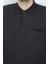 Giyim Erkek Polo Yaka Cepli Regular Kalıp Selanik Örgü Düz Renk Füme Sweatshirt SLN100 3