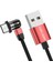 Ayarlanabilir Örgülü Şarj USB Kablosu 360 ° ve 180 ° Dönen Kırmızı 0.5m Tip-C (Yurt Dışından) 3