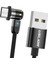 Ayarlanabilir Örgülü Şarj USB Kablosu 360 ° ve 180 ° Dönen Siyah 2m Tip-C (Yurt Dışından) 2