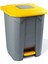 Konteyner Bahçe Çöp Kovası 50 Lt.tekerlekli Sarı Kapak 1