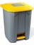 Konteyner Bahçe Çöp Kovası Tekerlekli Sarı Kapak 50 Lt 1