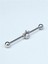 Retro Tek Taş Köprü Silver Piercing 1