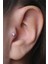 Kalp Taş Labret Orta Boy Silver Piercing 3