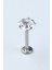 Kare Taş Labret Büyük Boy Silver Piercing 1