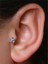 Kare Taş Labret Büyük Boy Silver Piercing 3