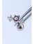 Tek Mor Taş Silver Piercing 1