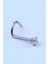 Hızma L Model Yuvarlak Taş Silver Piercing 1