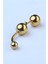 Iki Top Sallantı Göbek Gold Piercing 3