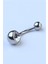 Düz Taşlı Göbek Silver Piercing 3