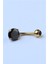 Topu Taşlı Siyah Taş Göbek Gold Piercing 4