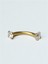 Yuvarlak Taşlı Kaş & Rook Gold Piercing 2