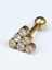 Altı Taşlı Piramit Gold Piercing 1