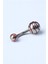 Düz Kırmızı Çizgili Göbek Silver Piercing 2