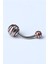 Düz Kırmızı Çizgili Göbek Silver Piercing 3