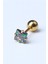 Kare Taş Koyu Hologram Gold Piercing 2