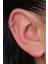 Önü Taşlı Gizli Kilit Orta Boy Halka Silver Piercing 3